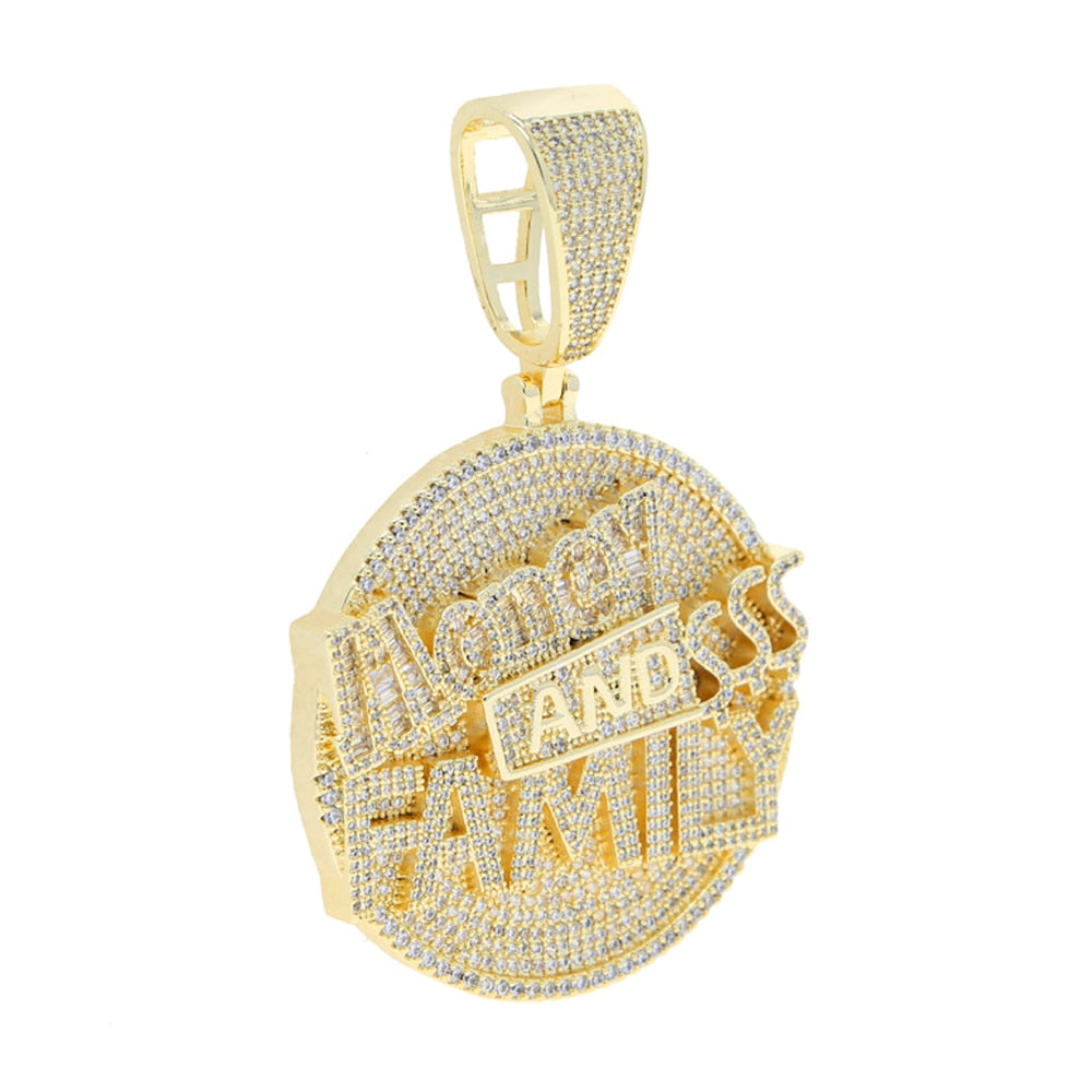 Iced Out Money And Family Pendant - Different Drips