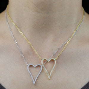 Women's Heart Rope Necklace - Different Drips