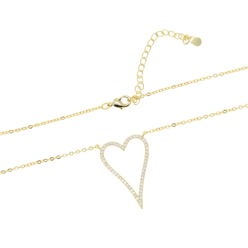 Women's Heart Rope Necklace - Different Drips