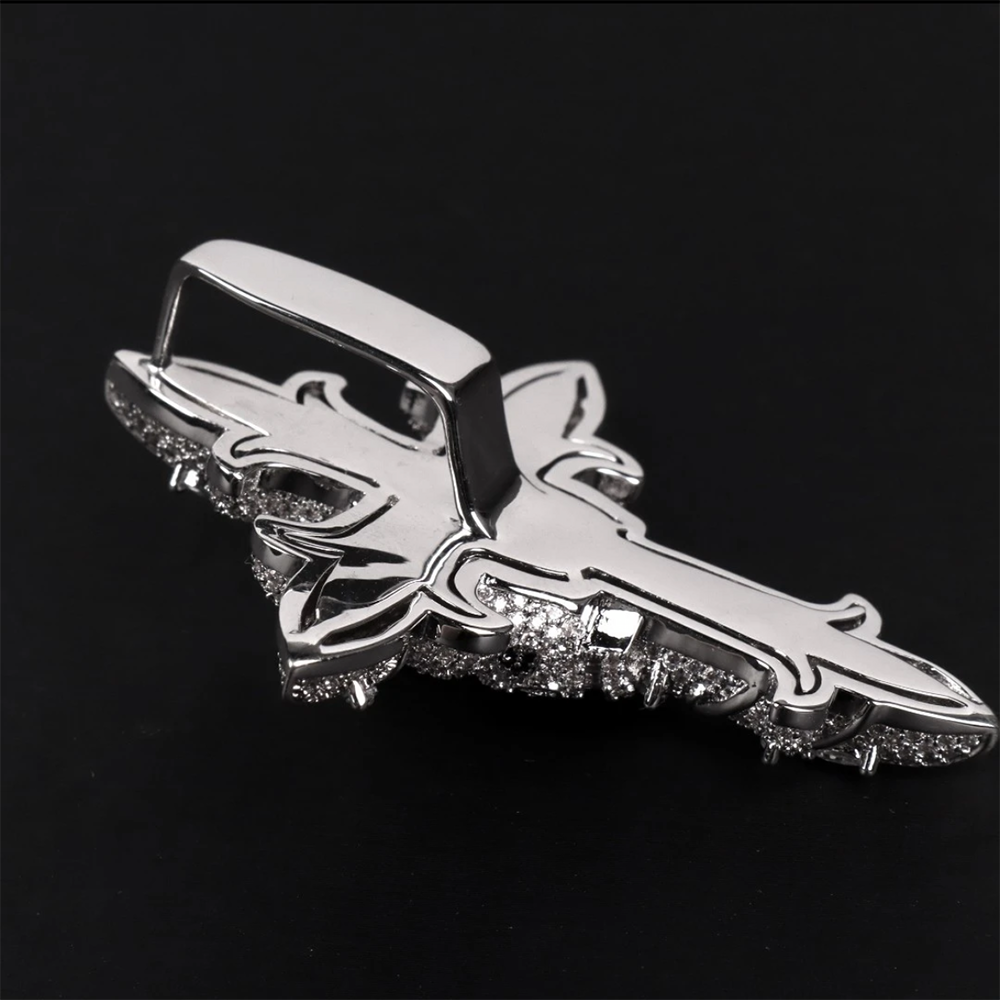 Triple Skull Cross Pendant - Different Drips