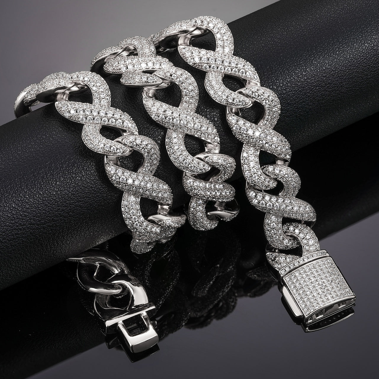 16mm VVS Moissanite & S925 Infinity Link Chain - Different Drips