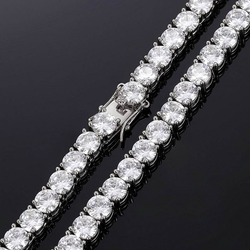 3mm VVS Moissanite & S925 Round-Cut Tennis Chain - Different Drips