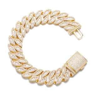 16mm Baguette Leaf Link Bracelet - Different Drips