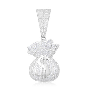 S925 Moissanite Money Bag Pendant - Different Drips