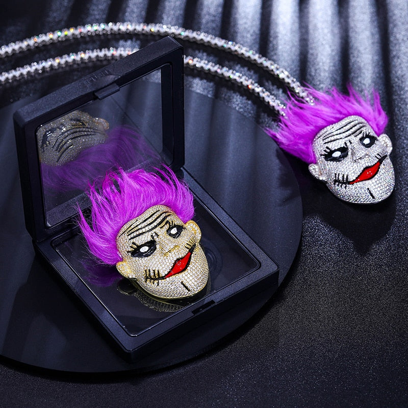 S925 Moissanite Joker Pendant - Different Drips