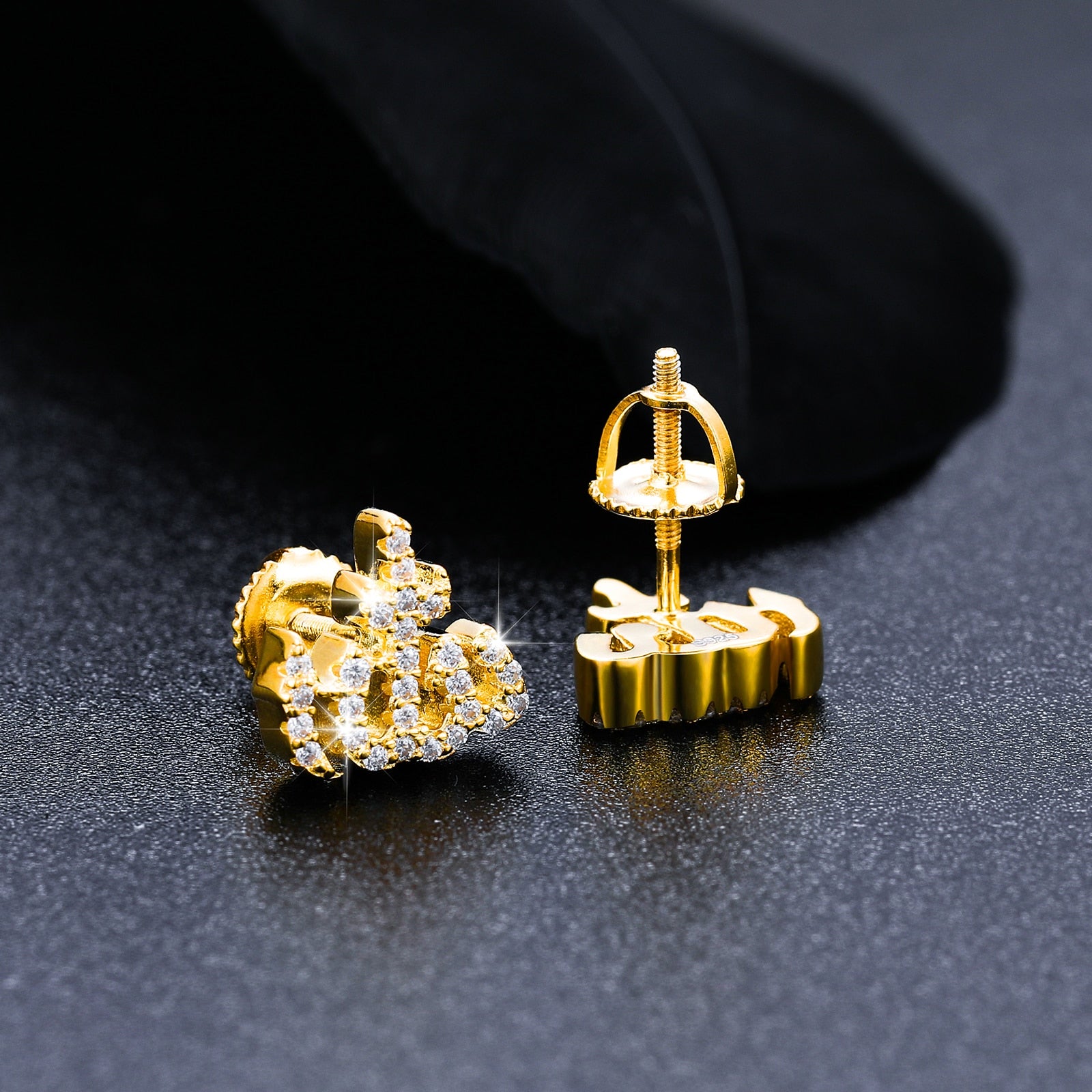 S925 Moissanite Allah Script Earrings - Different Drips