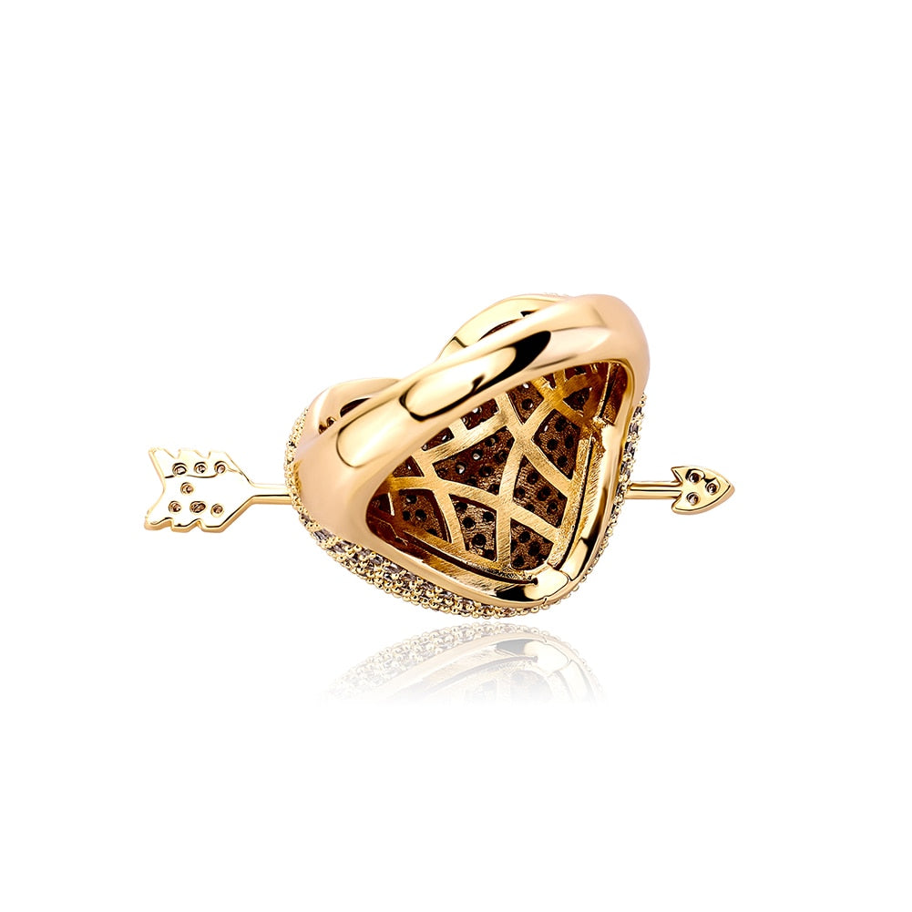 Heart & Arrow Paved Ring - Different Drips