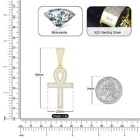 Thumbnail for S925 Moissanite Ankh Cross Pendant - Different Drips