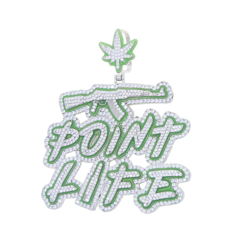 Iced Glow In The Dark Point Life Pendant - Different Drips