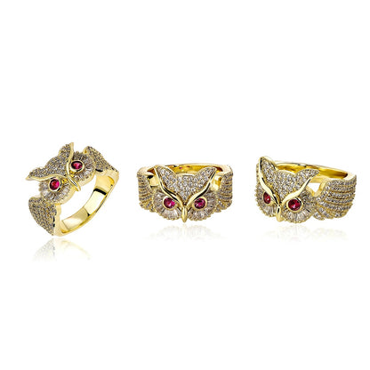 Iced Owl Ring - Different Drips