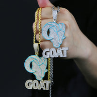 Thumbnail for Iced Out Glow In The GOAT Pendant - Different Drips