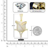 Thumbnail for S925 Moissanite Rose Pendant - Different Drips