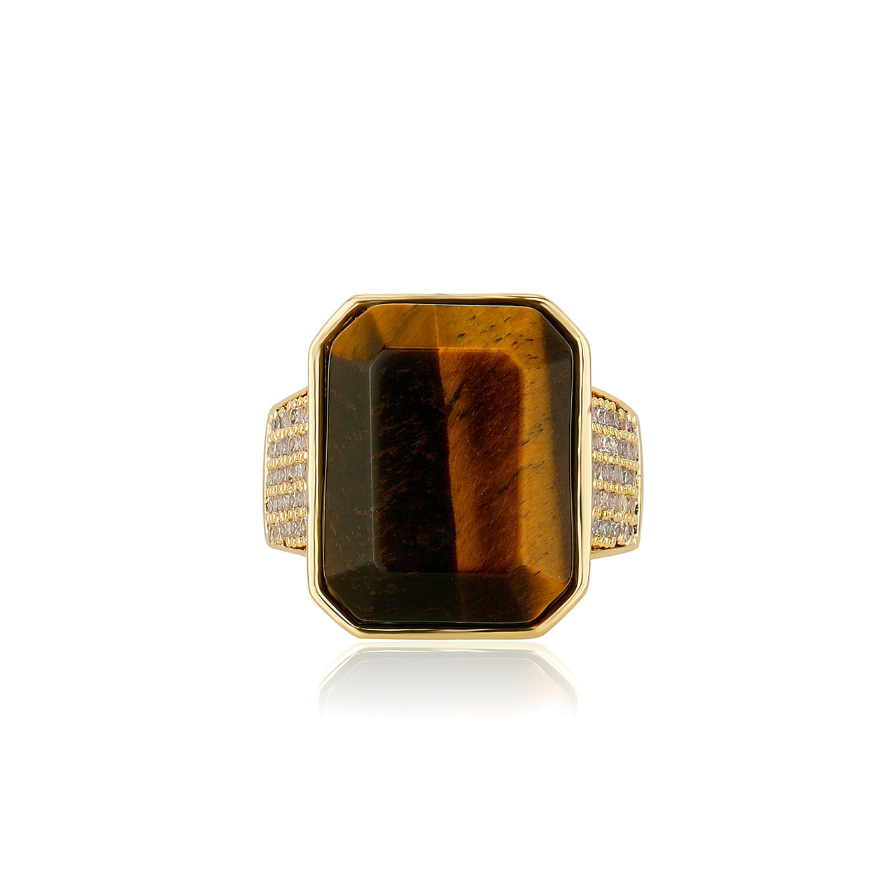 Emerald Cut Adjustable Band Ring - Different Drips