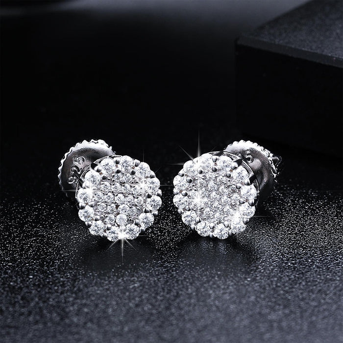 S925 Moissanite Outlined Clustered Earrings - Different Drips
