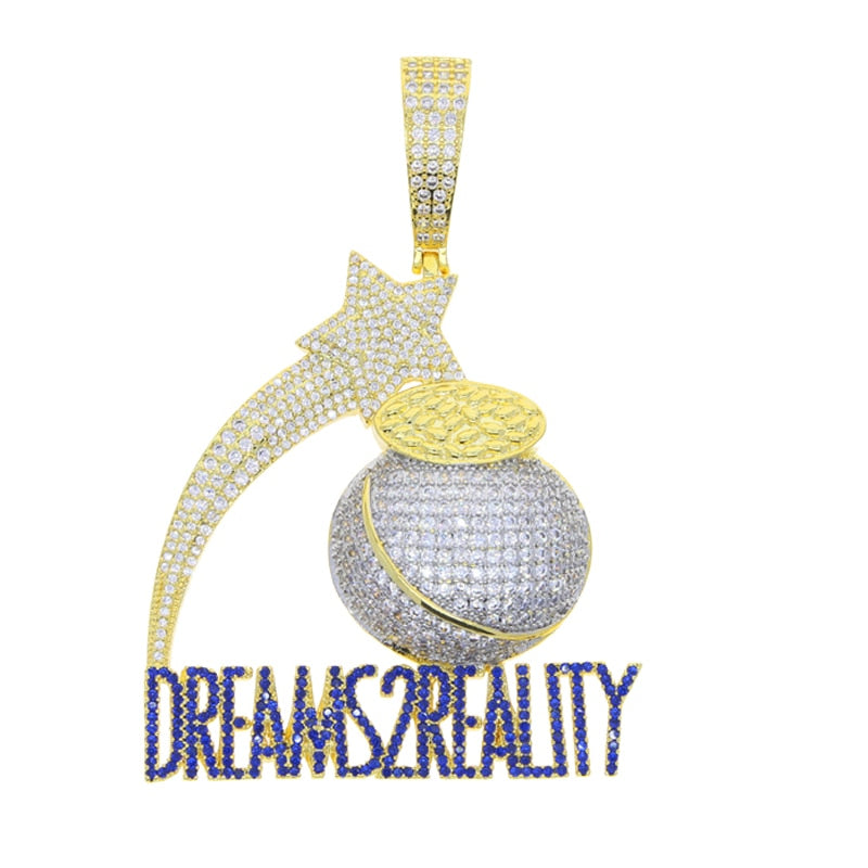 Iced DREAMS TO REALITY Pendant - Different Drips