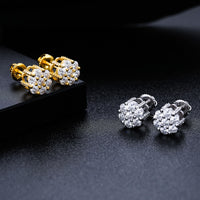 Thumbnail for S925 Moissanite Clustered Round Cut Earrings - Different Drips
