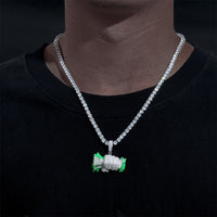 Thumbnail for S925 Moissanite Glow In The Dark Money Hand Pendant - Different Drips