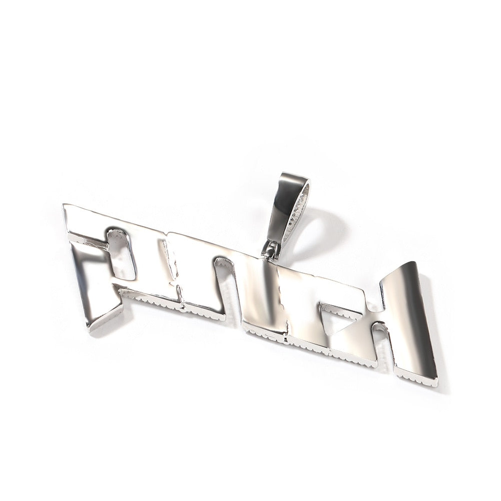 Slanted Custom Letter Pendant - Different Drips