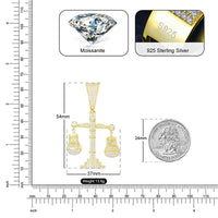 Thumbnail for S925 Moissanite Roman Scale Pendant - Different Drips