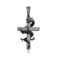 Thumbnail for Iced Dragon Cross Pendant - Different Drips