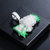 Thumbnail for S925 Moissanite Glow In The Dark Money Hand Pendant - Different Drips