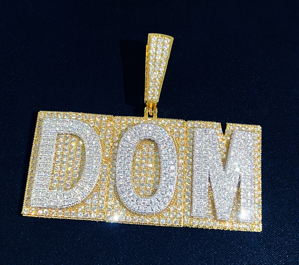 Layered Boxed Custom Letter Pendant - Different Drips