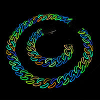 Thumbnail for 18mm Glow In The Dark VVS Moissanite & S925 Cuban Chain - Different Drips