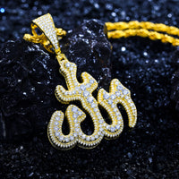 Thumbnail for S925 Moissanite Allah Pendant - Different Drips