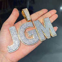 Thumbnail for Layered Bold Custom Letter Pendant - Different Drips