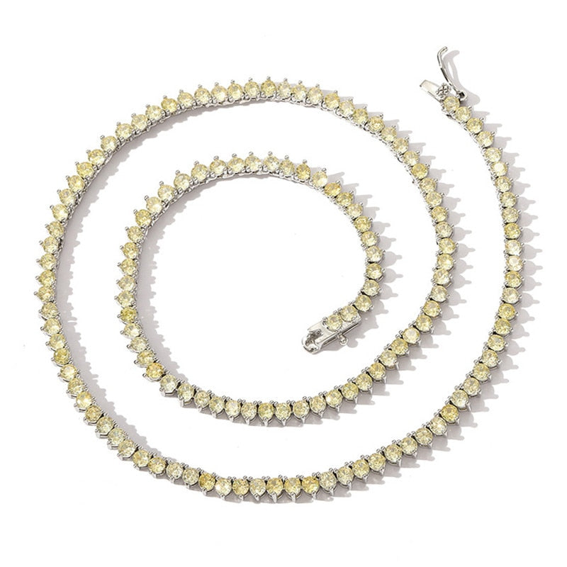 3mm Yellow Diamond Tennis Chain - Different Drips
