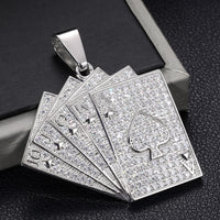 Thumbnail for S925 Moissanite Lucky Ace Of Spades Pendant - Different Drips