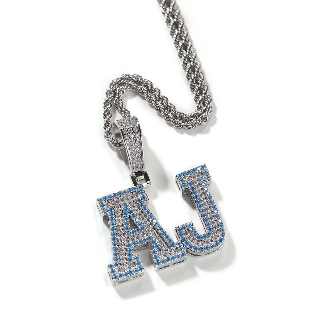 Varsity Custom Letter Pendant - Different Drips