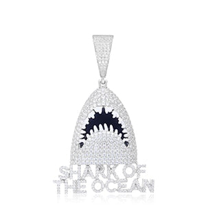 S925 Moissanite Shark Of The Ocean Pendant - Different Drips