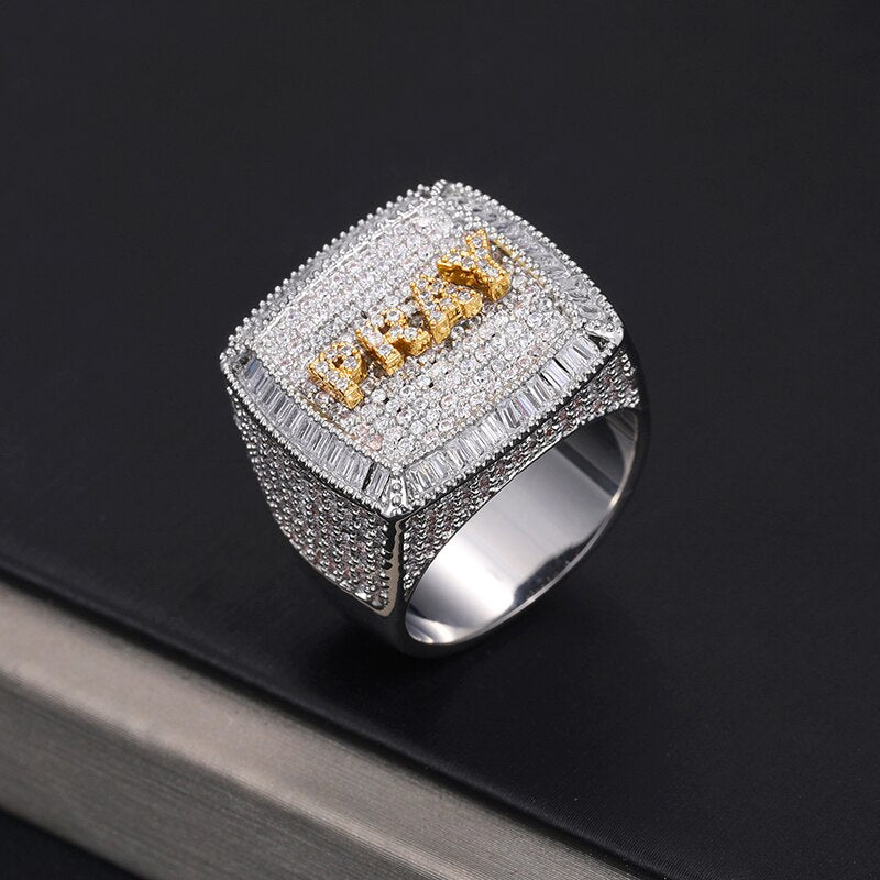 Custom Letter Championship Ring - Different Drips