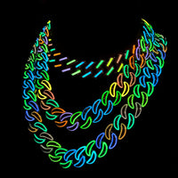 Thumbnail for 18mm Glow In The Dark VVS Moissanite & S925 Cuban Chain - Different Drips
