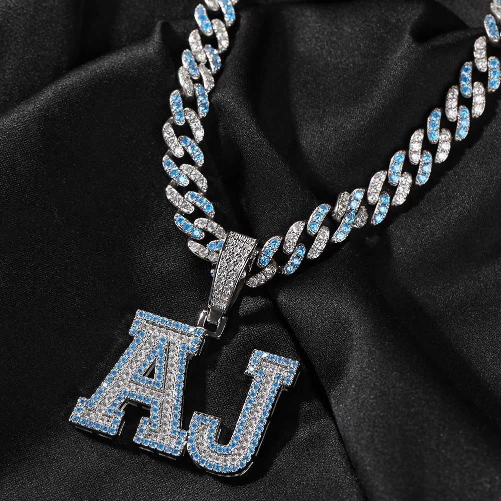 Varsity Custom Letter Pendant - Different Drips