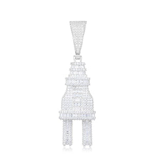 S925 Moissanite Baguette Plug Pendant - Different Drips