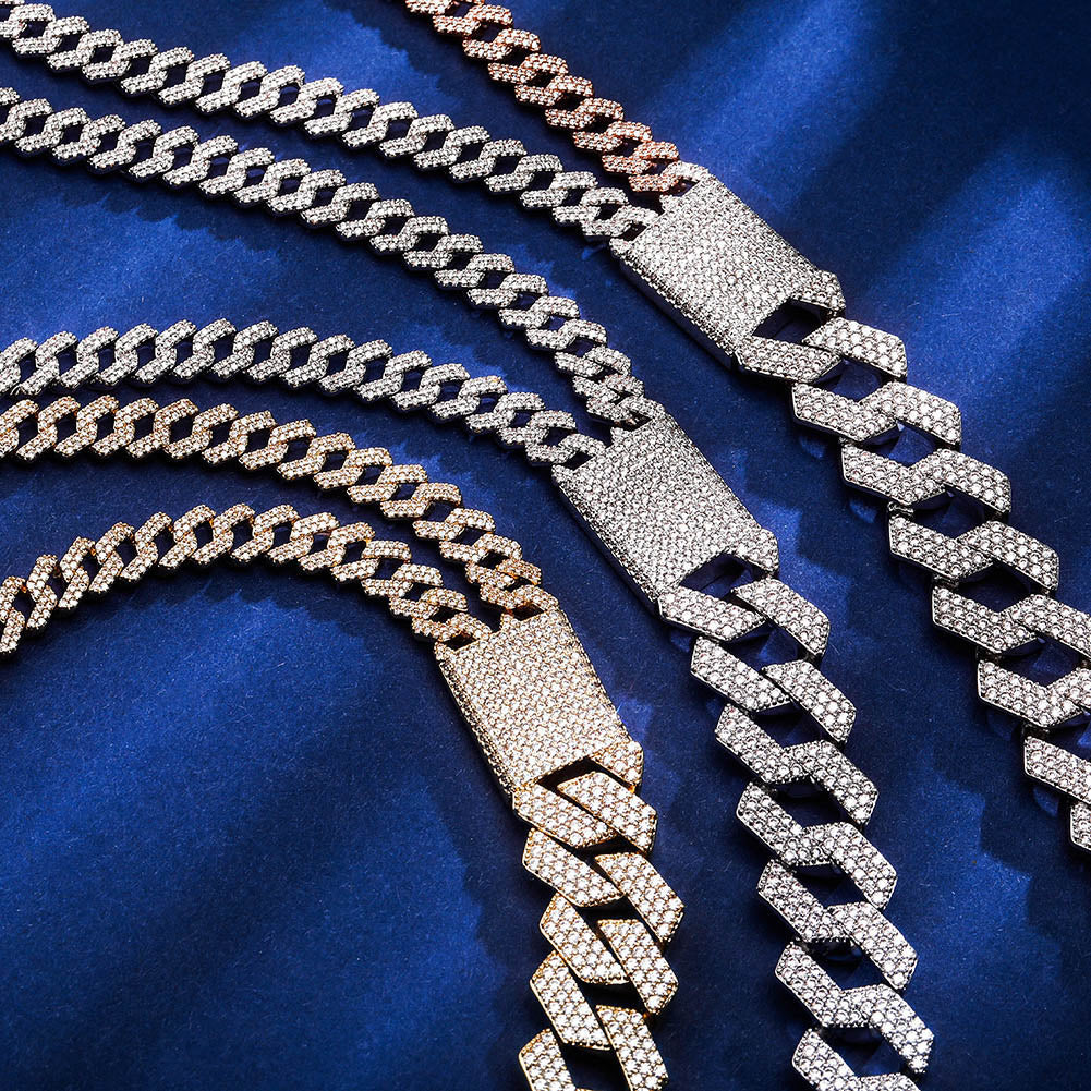 19mm Stacked Cuban Prong Link Chain - Different Drips