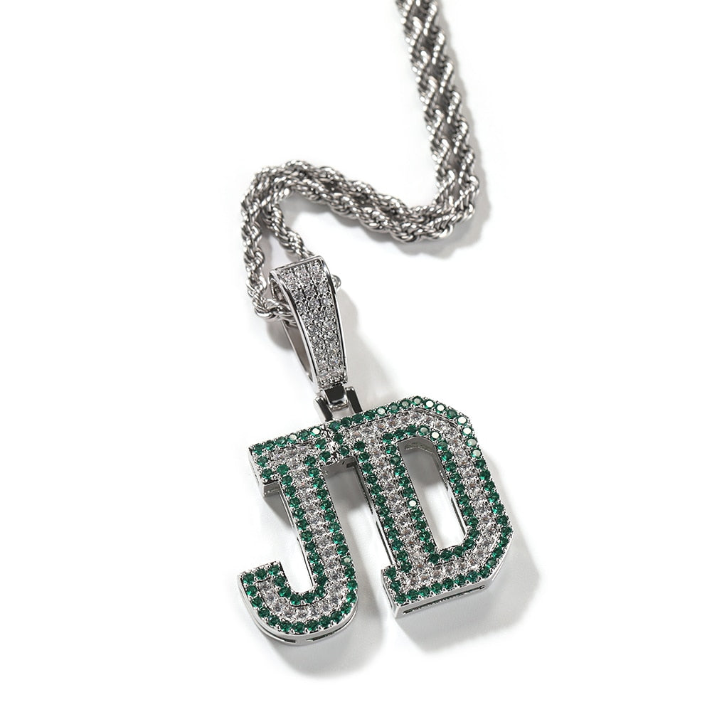 Varsity Custom Letter Pendant - Different Drips