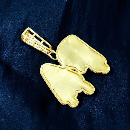 Layered Dripping Custom Letter Pendant - Different Drips
