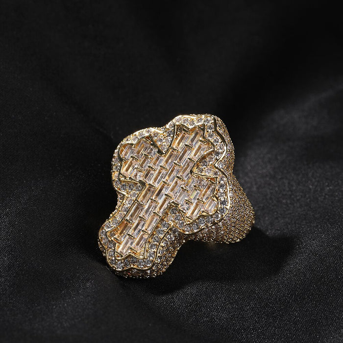 Baguette Cross Ring - Different Drips