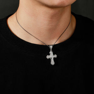 Center Stone Baguette Cross Pendant - Different Drips