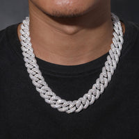 Thumbnail for 18mm S925 & VVS Moissanite Miami Cuban Link Chain - Different Drips