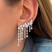 Thumbnail for S925 Women's Clustered Drop Earrings - Different Drips