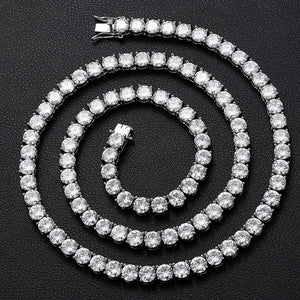 3mm VVS Moissanite & S925 Round-Cut Tennis Chain - Different Drips