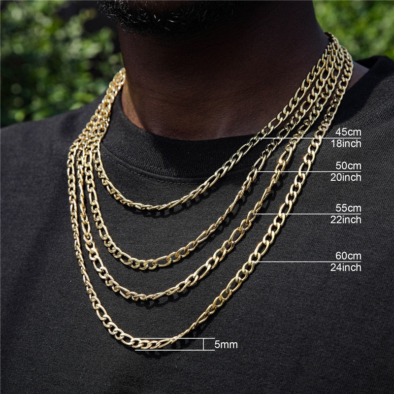3-9mm Figaro Chain - Different Drips