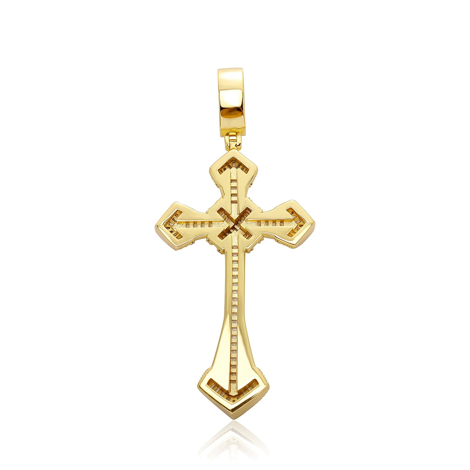 Baguette Cross Pendant - Different Drips