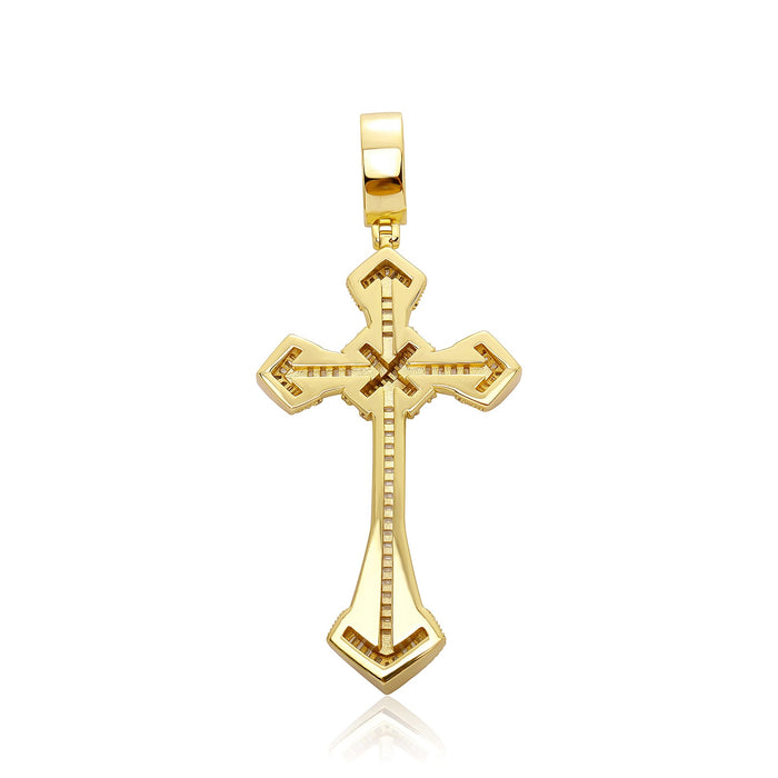 Baguette Cross Pendant - Different Drips