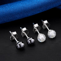 Thumbnail for S925 Diamond Cut Ball Stud Earrings - Different Drips