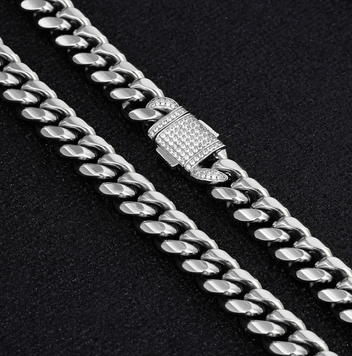 6-14mm Miami Cuban Link Chain Iced Clasp - Different Drips